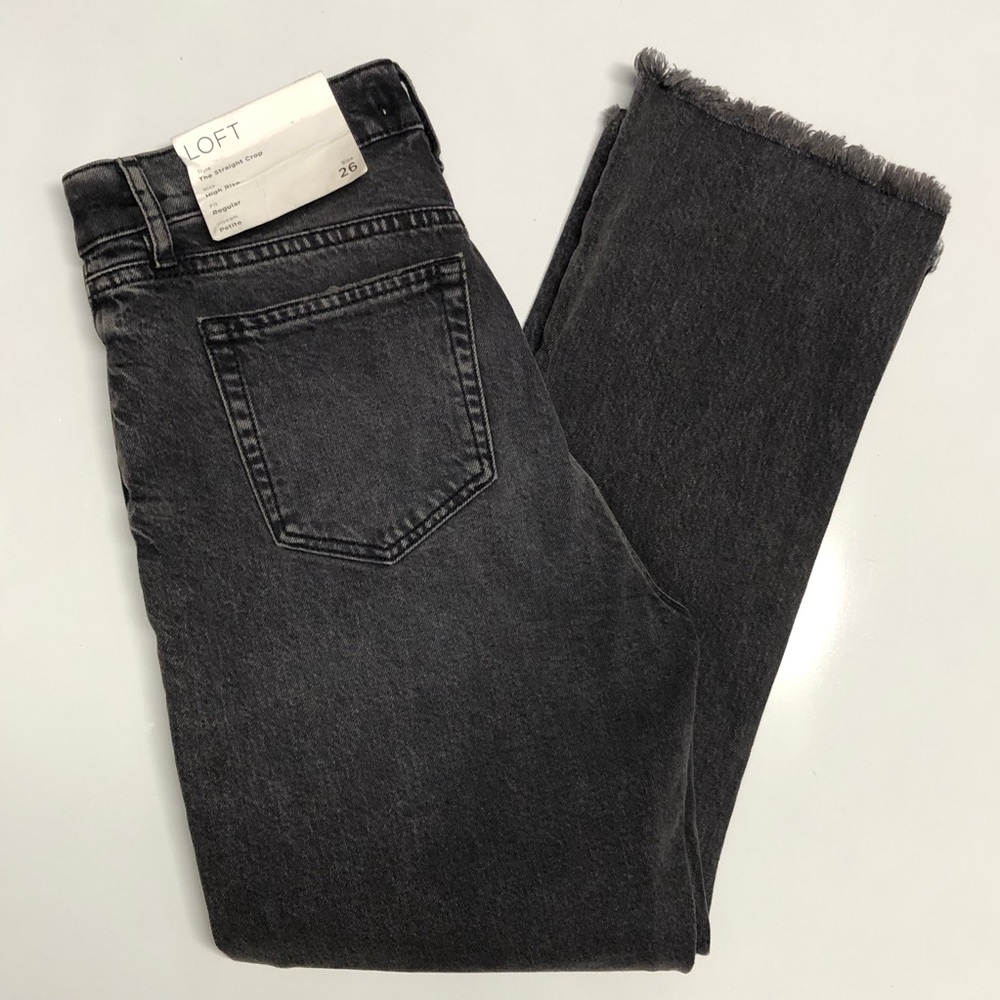 Loft The straight crop high rise jeans size 26